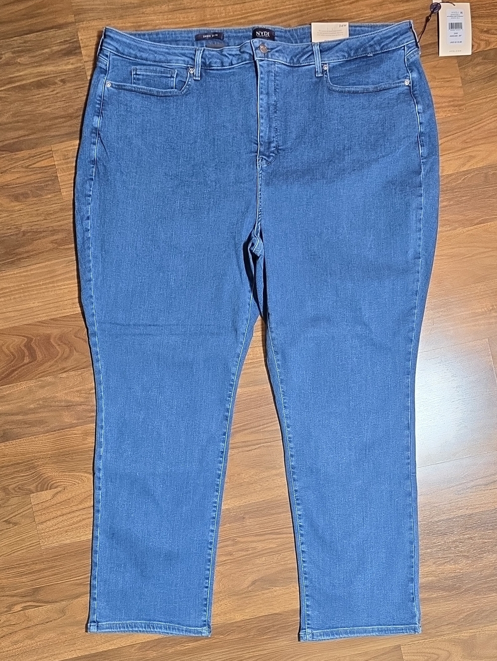 NYDJ Sheri Slim Straight Full Length Jeans - Venice Blues